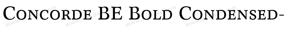 Concorde BE Bold Condensed字体转换